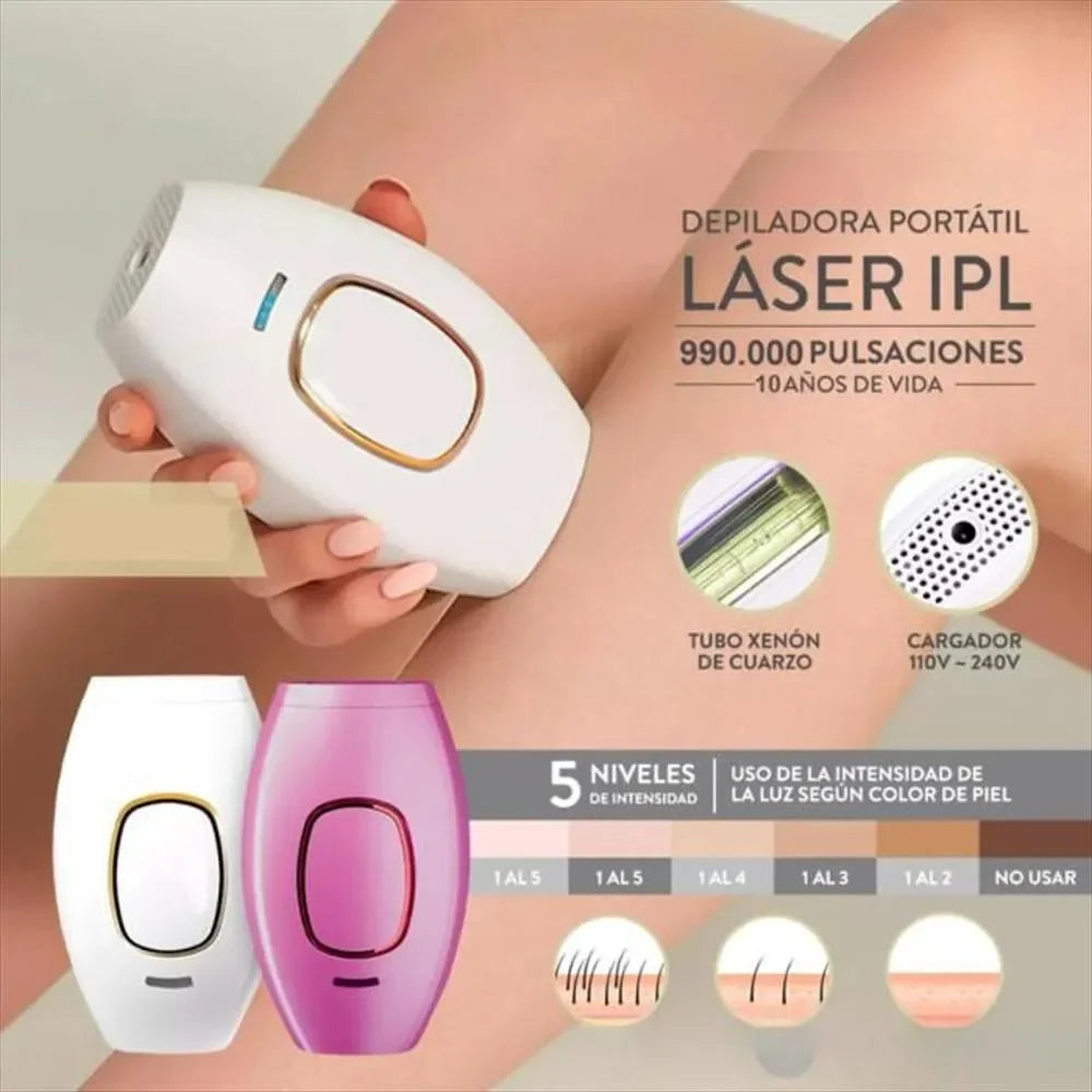 😌 Piel suave y sin irritación – Depiladora Láser IPL, adiós al vello sin dolor ⏳ Oferta limitada 18% OFF